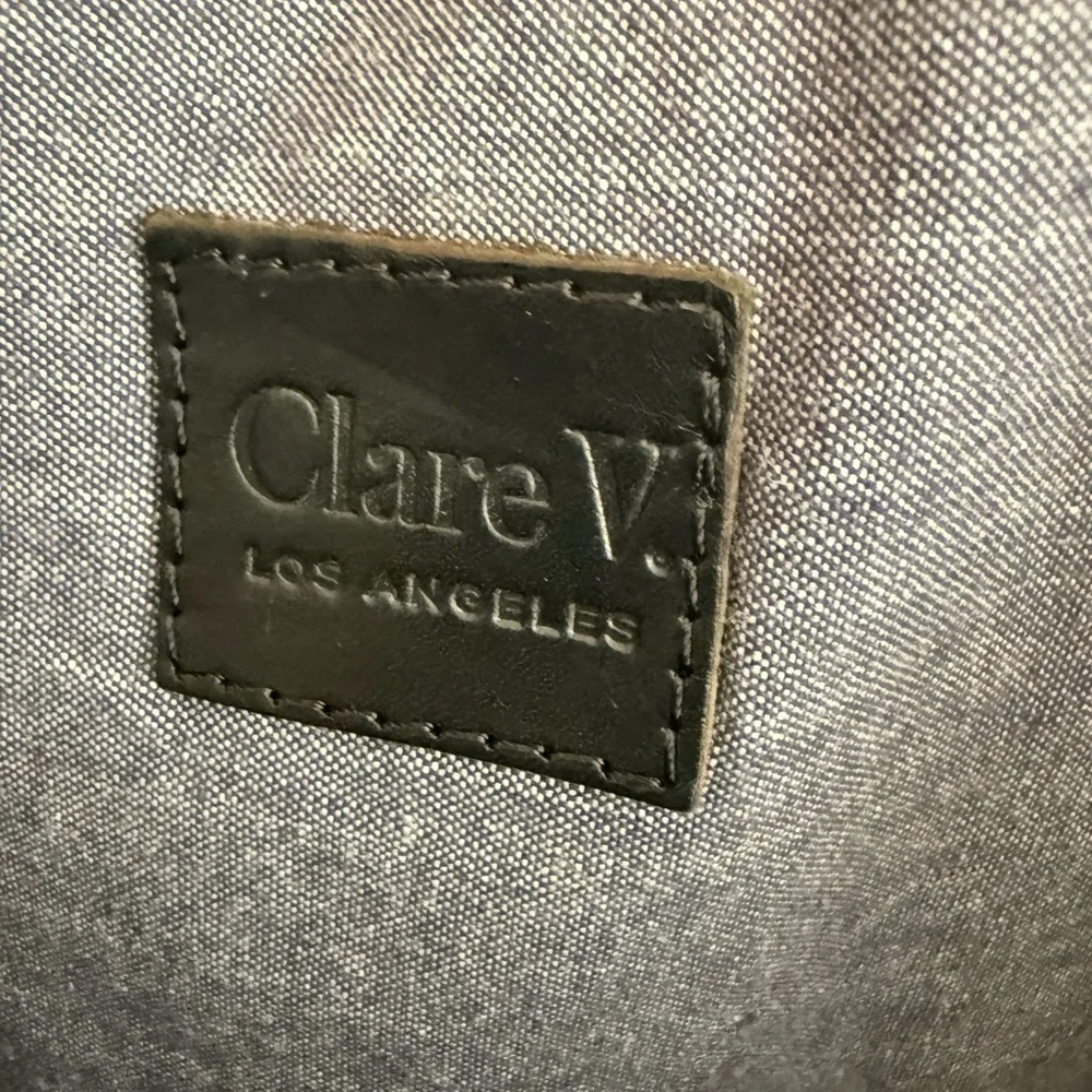 Clare V Black Quilted Tote with Gold Stud Accents